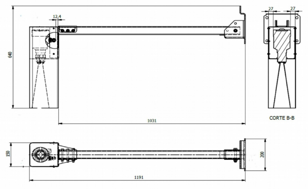 Soporte Radar RIKA RKL-02_plano