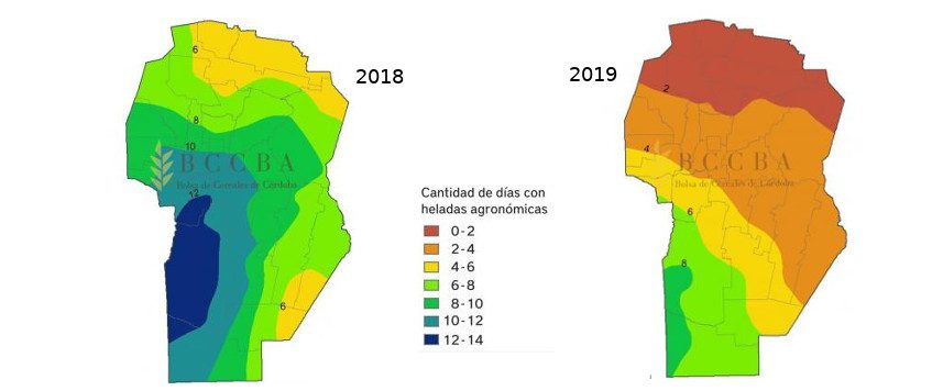 2019 con menos heladas que el 2018